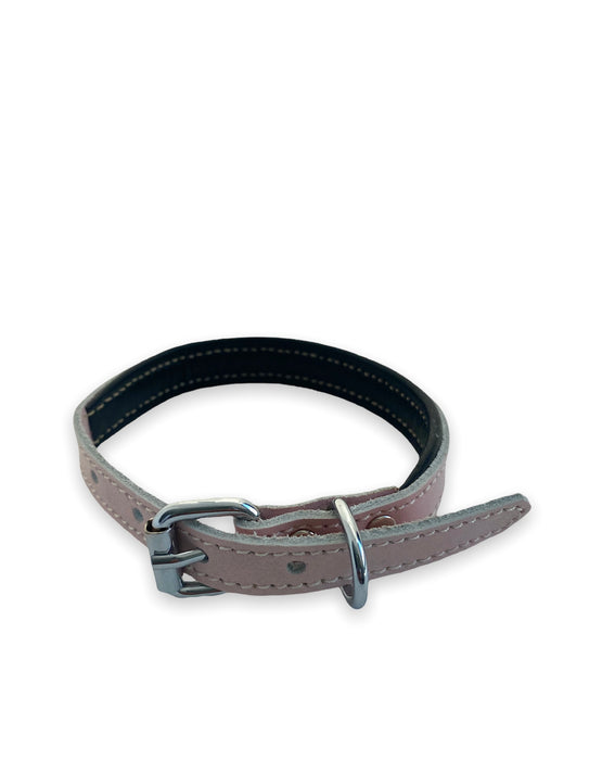 ZenXstore Halsband Hond 100% Echt Leer met beschermend laagje verschillende kleuren 38cm X 2cm