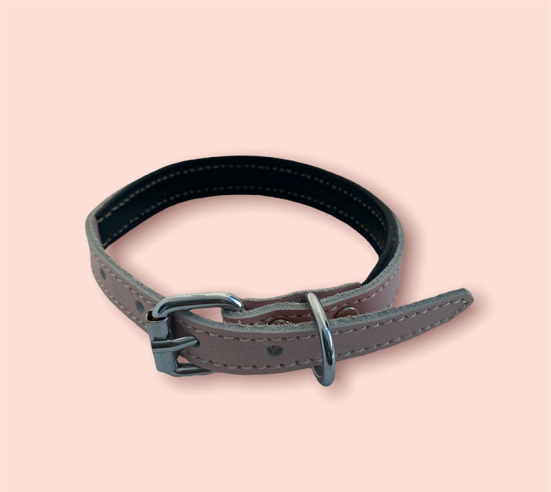 ZenXstore Halsband Hond 100% Echt Leer met beschermend laagje verschillende kleuren 38cm X 2cm