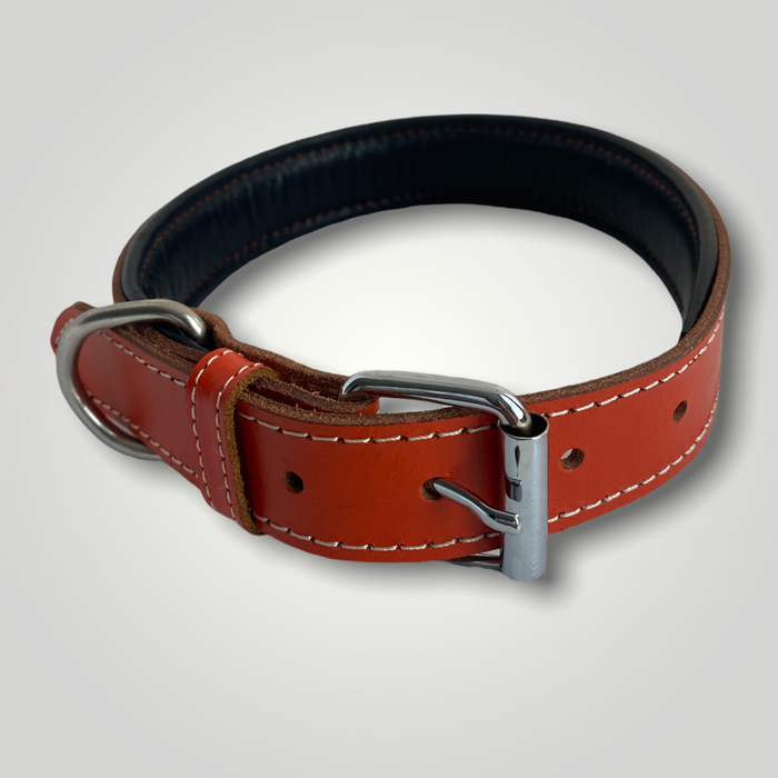 ZenXstore Halsband Hond %100 Echt Leer met beschermend laagje 64cm X 3.5cm