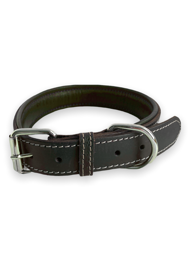 ZenXstore Halsband Hond %100 Echt Leer met beschermend laagje 64cm X 3.5cm