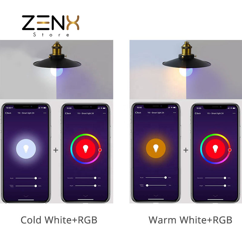 Smart Led Bulb RGB 5050 Slimme Led Lichtbron Bluetooth - RGBCW Multicolor Smart Light Bulbs - Equivalent 100W Lamp Met Timing - 13W - 1300 Lumen E27