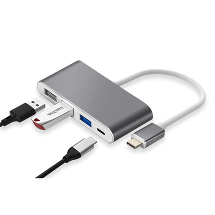 USB C Hub 6 in 1 - USB splitter - USB C dock - USB 3.0 - 4K UHD HDMI - Apple / Chromebook / HP / Asus / Lenovo - Ethernet - ZenXstore® - ZenXstore
